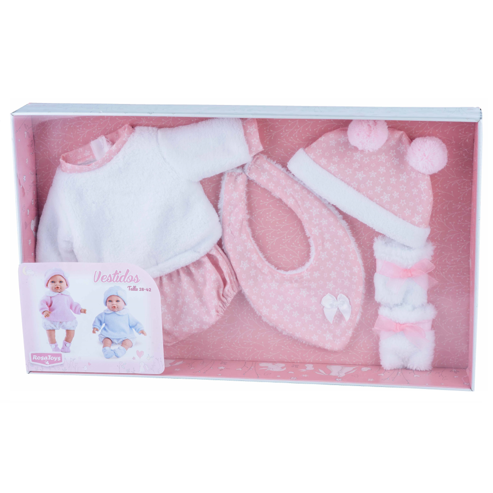 VESTITI PER BAMBOLE RAUBER DA 40 CM 5 PEZZI ACCESSORI ABITI IN SCATOLA - 0222/2