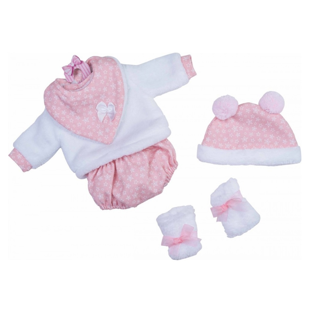 VESTITI PER BAMBOLE RAUBER DA 40 CM 5 PEZZI ACCESSORI ABITI IN SCATOLA - 0222/2