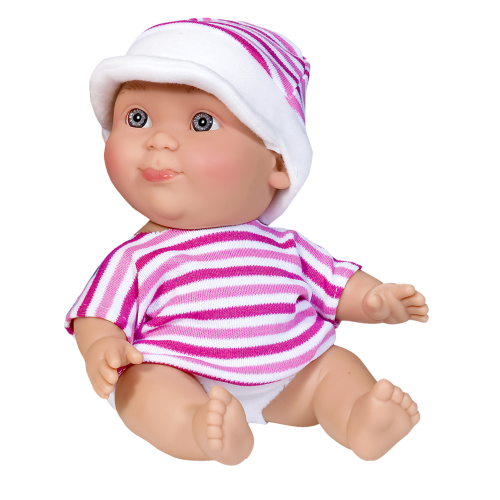 BAMBOLA CON CAPPELLO RAUBER PROFUMATA T-SHIRT 27 CM BAMBOLOTTO - 2405ROSA