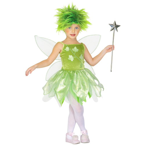 COSTUME VESTITO ABITO TRAVESTIMENTO CARNEVALE BAMBINA FATINA DEI BOSCHI