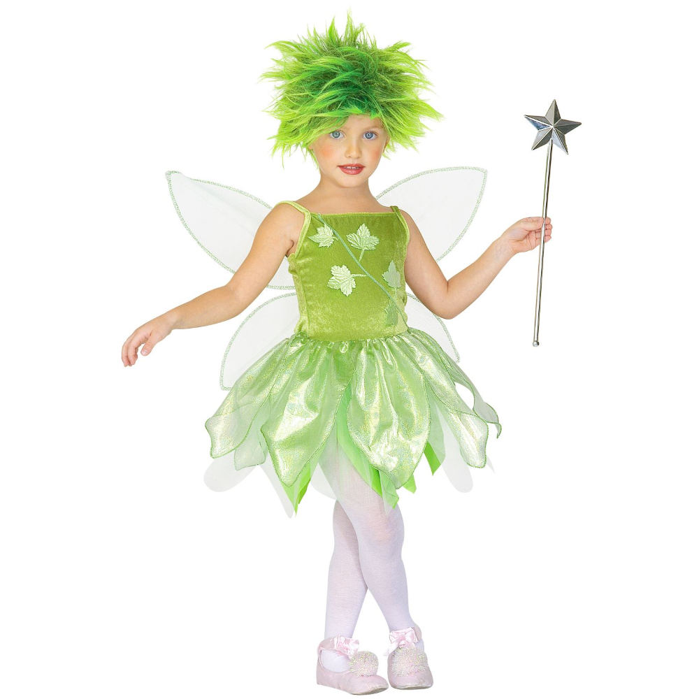 COSTUME VESTITO ABITO TRAVESTIMENTO CARNEVALE BAMBINA FATINA DEI BOSCHI