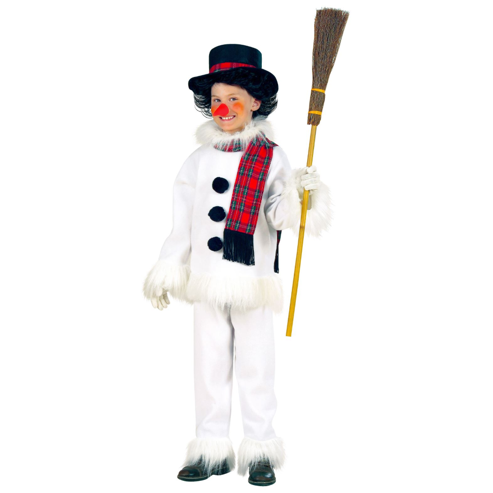 COSTUME CARNEVALE PUPAZZO DI NEVE BAMBINO ABITO TRAVESTIMENTO - 5573