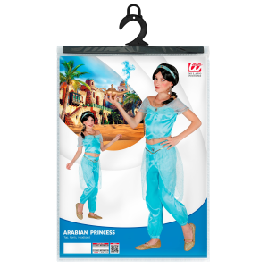 COSTUME CARNEVALE JASMINE PRINCIPESSA ARABA BAMBINA ABITO TRAVESTIMENTO - 0988