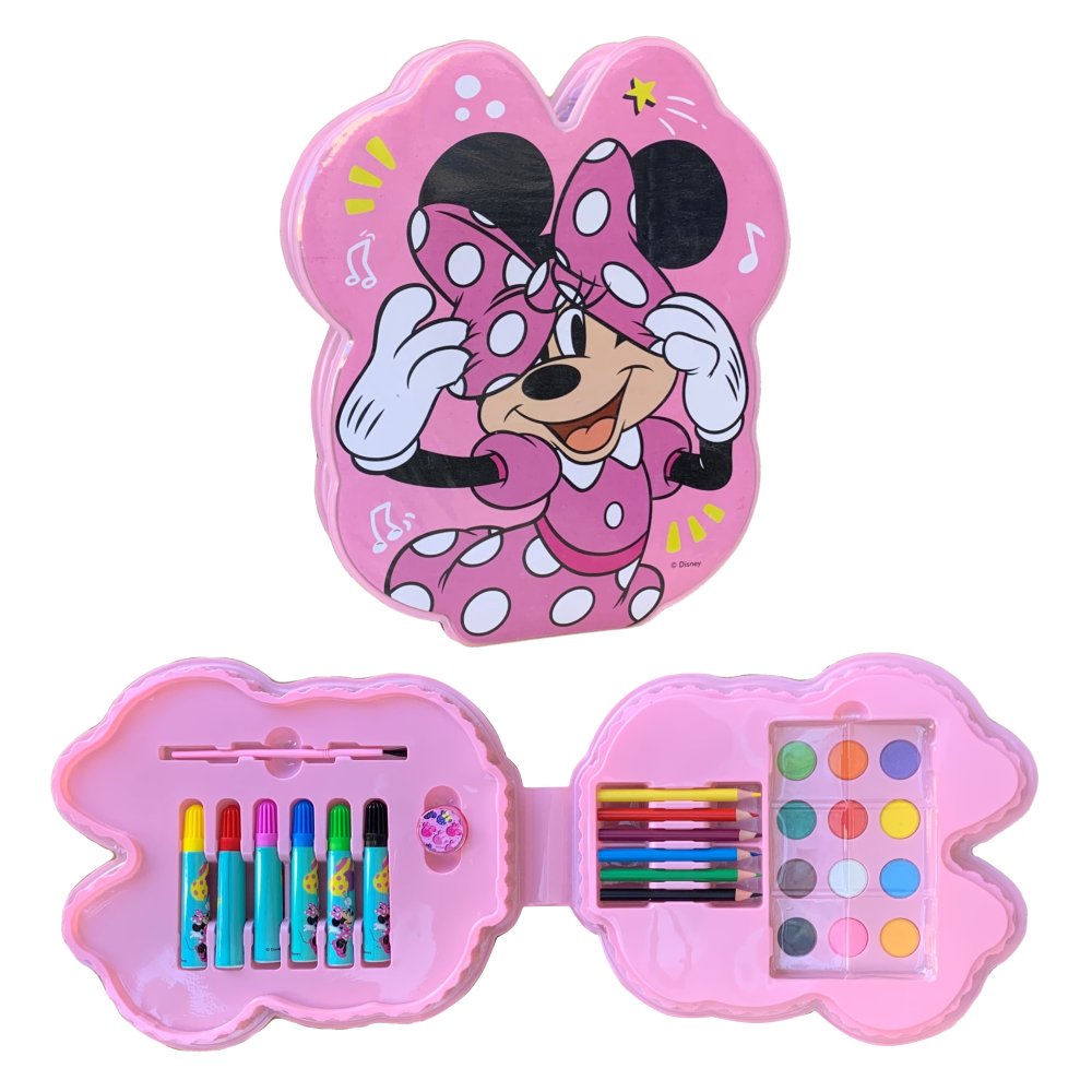 SET COLORI MINNIE MOUSE DISNEY 26 PEZZI CONFEZIONE SAGOMATA - MIN0830