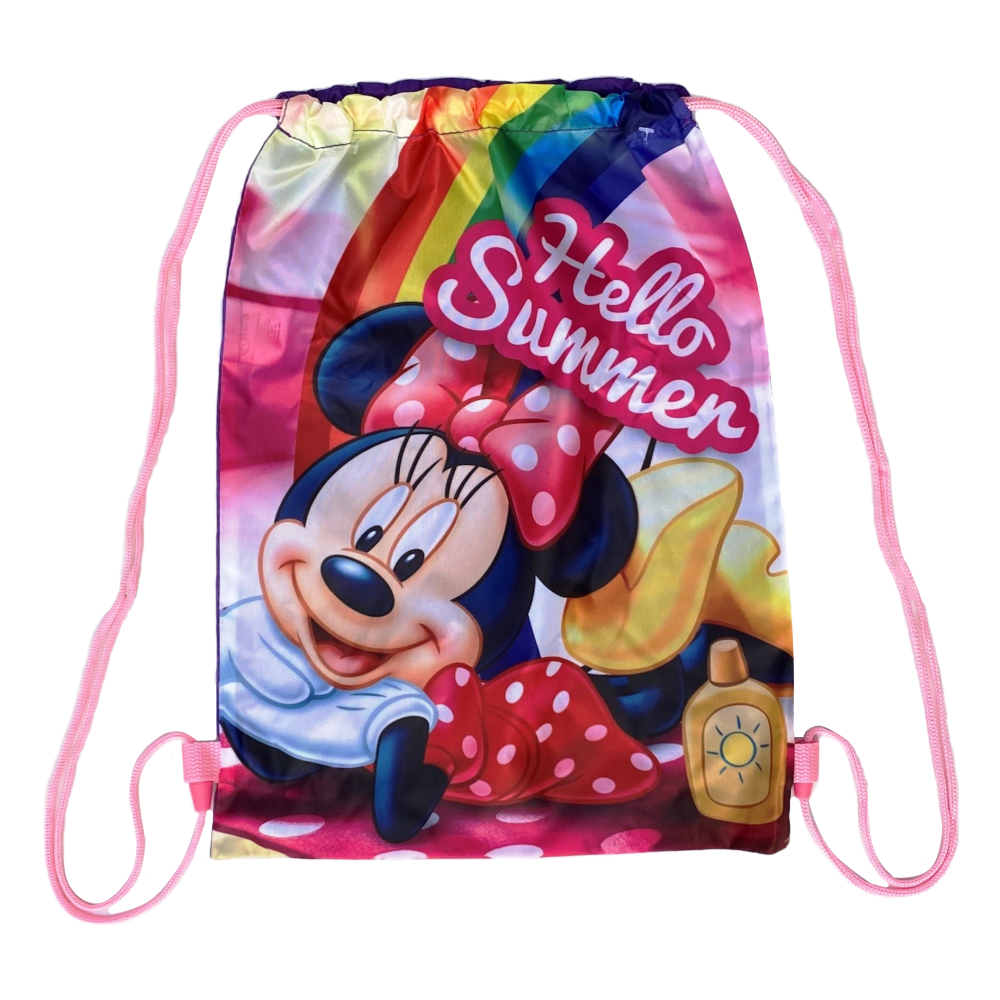 SACCA MINNIE MOUSE DISNEY CON CHIUSURA A COULISSE BORSA TEMPO LIBERO PALESTRA CM. 40X30 - WD20261