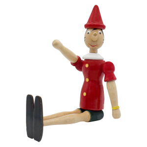 PINOCCHIO BURATTINO MARIONETTA FIGURA IN LEGNO SNODABILE CM.40  - 20704