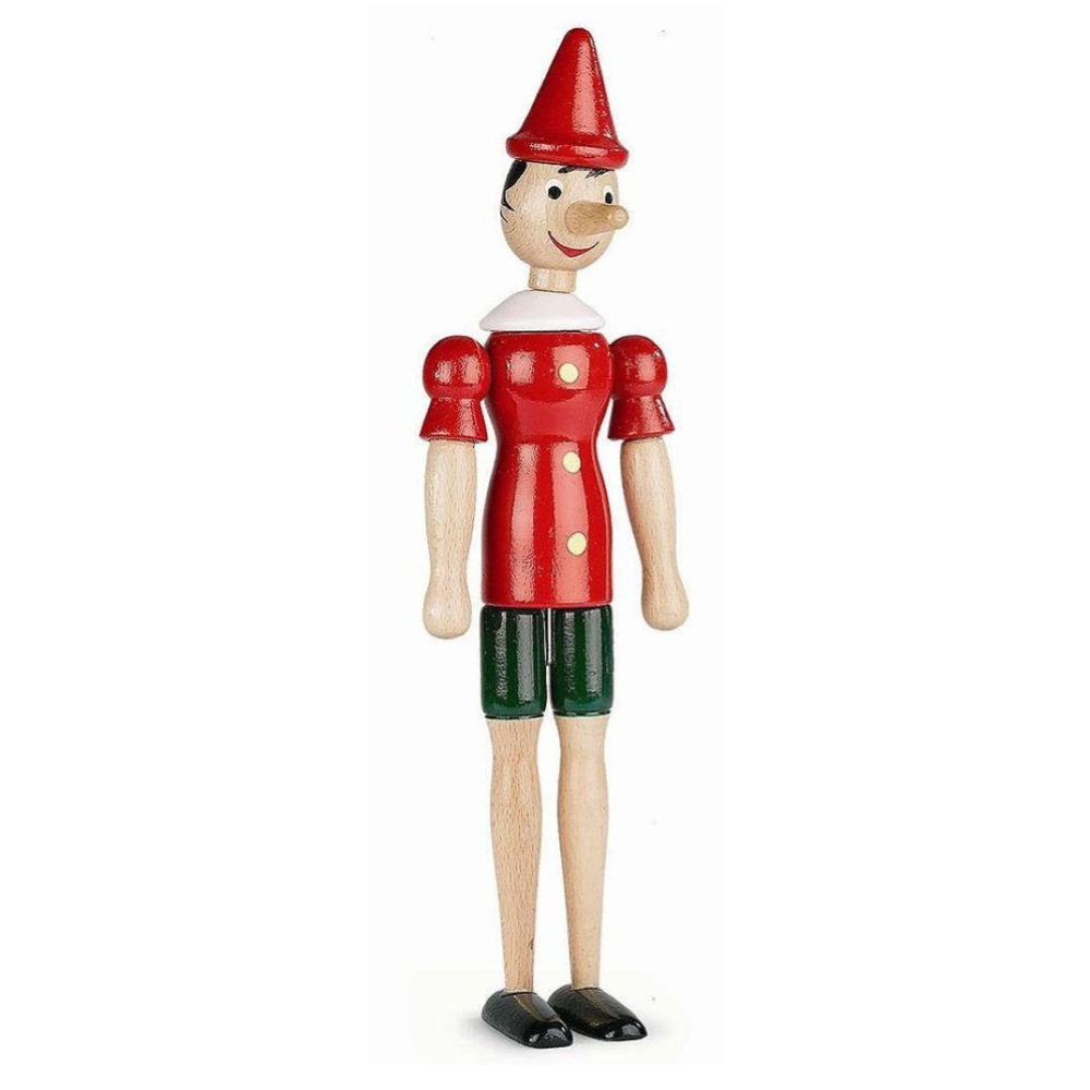 PINOCCHIO BURATTINO MARIONETTA FIGURA IN LEGNO SNODABILE CM.40  - 20704