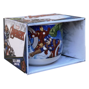 TAZZA LARGA JUMBO AVENGERS MARVEL IN CERAMICA 380 ML CONFEZIONE REGALO - M05550MC