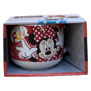 TAZZA LARGA JUMBO MINNIE MOUSE DISNEY IN CERAMICA 380 ML CONFEZIONE REGALO - D05530MC