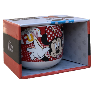 TAZZA LARGA JUMBO MINNIE MOUSE DISNEY IN CERAMICA 380 ML CONFEZIONE REGALO - D05530MC