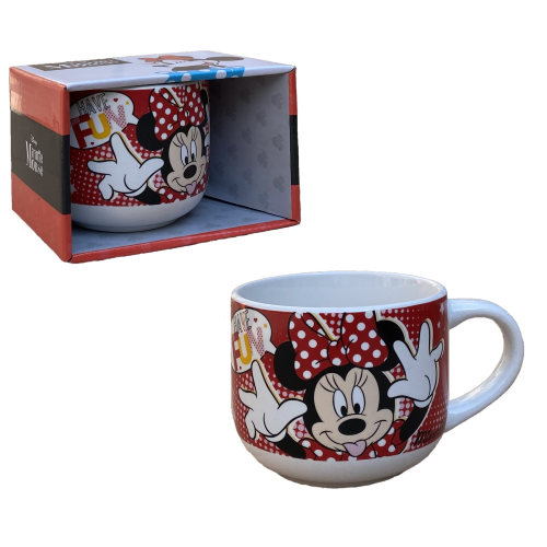 TAZZA LARGA JUMBO MINNIE MOUSE DISNEY IN CERAMICA 380 ML CONFEZIONE REGALO - D05530MC