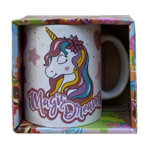 TAZZA MUG UNICORNO IN CERAMICA 350 ML CONFEZIONE REGALO - X04283MC