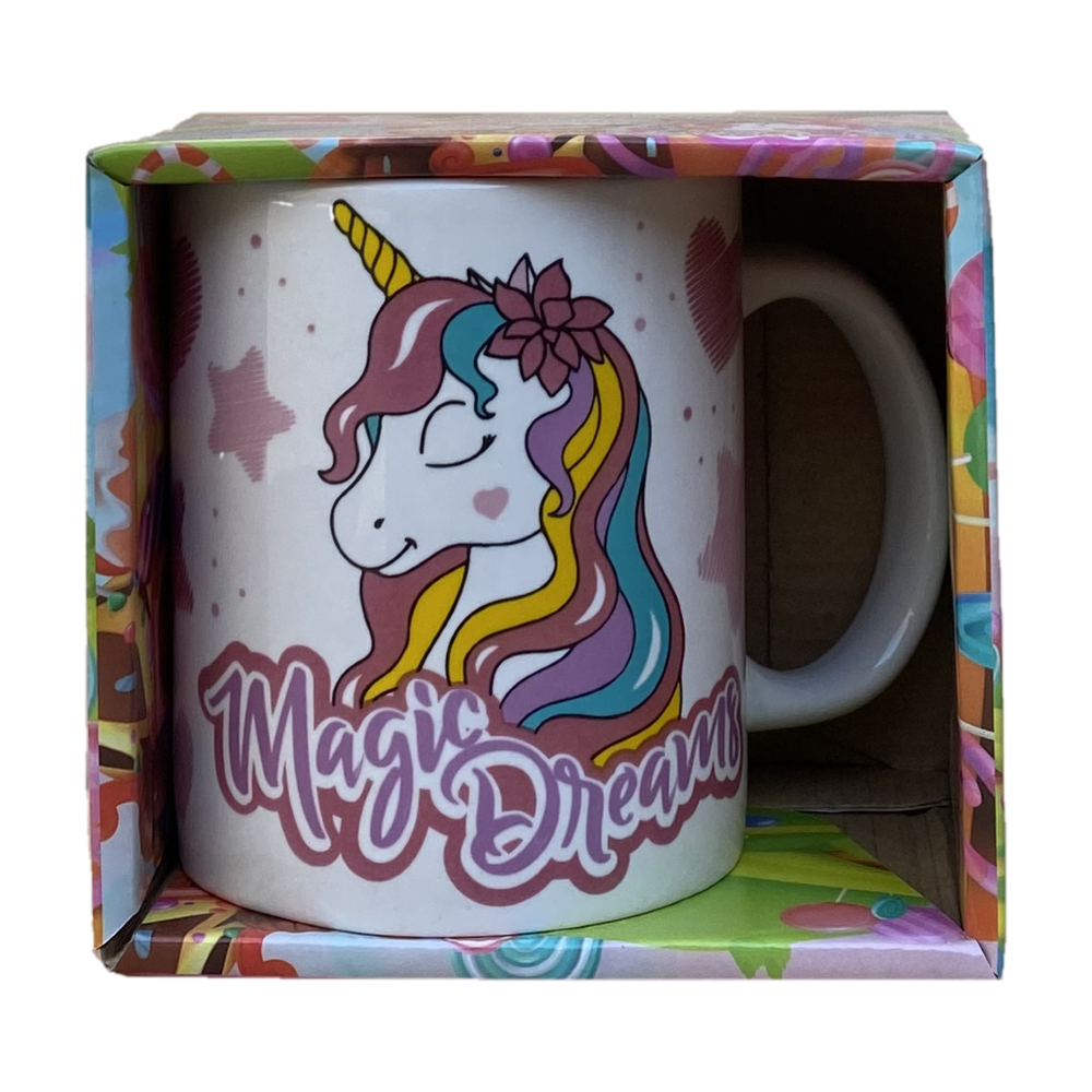 TAZZA MUG UNICORNO IN CERAMICA 350 ML CONFEZIONE REGALO - X04283MC