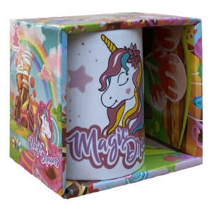 TAZZA MUG UNICORNO IN CERAMICA 350 ML CONFEZIONE REGALO - X04283MC
