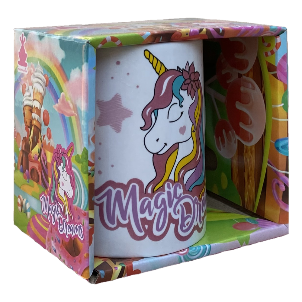 TAZZA MUG UNICORNO IN CERAMICA 350 ML CONFEZIONE REGALO - X04283MC