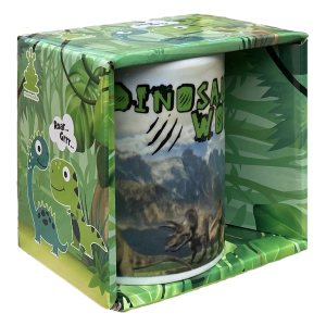 TAZZA MUG DINOSAURI IN CERAMICA 350 ML CONFEZIONE REGALO - X05571MC