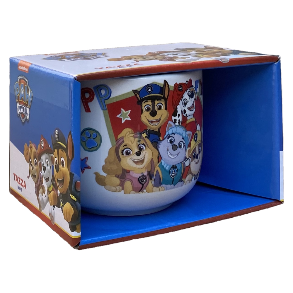TAZZA LARGA JUMBO PAW PATROL IN CERAMICA 380 ML CONFEZIONE REGALO -  N05560MC