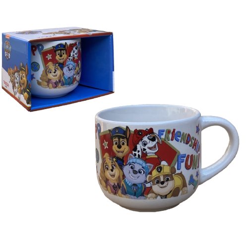 TAZZA LARGA JUMBO PAW PATROL IN CERAMICA 380 ML CONFEZIONE REGALO -  N05560MC