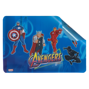 TOVAGLIETTA AVENGERS MARVEL IN PLASTICA MORBIDA ANTISCIVOLO RIPIEGABILE LAVABILE DA COLAZIONE PRANZO CM.44X30 - AV0843