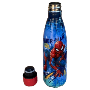 BOTTIGLIA TERMICA IN ACCIAIO INOSSIDABILE SPIDERMAN MARVEL CON TAPPO SVITABILE 500 ML - M02186TE/R