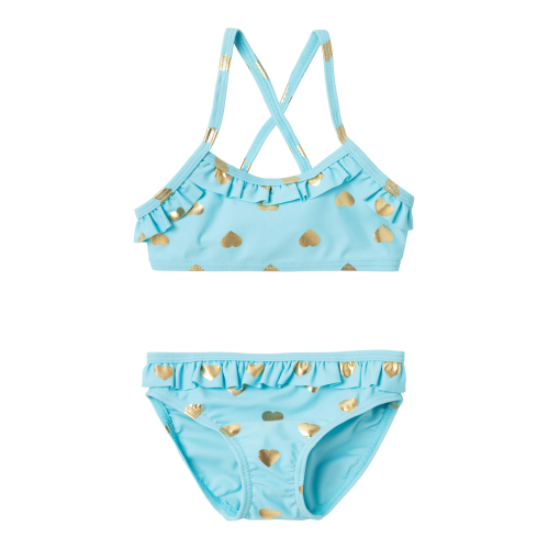 COSTUME MARE BIKINI 2 PEZZI BAMBINA RAGAZZA TAGLIE 2/8 ANNI - 13213796CELESTE