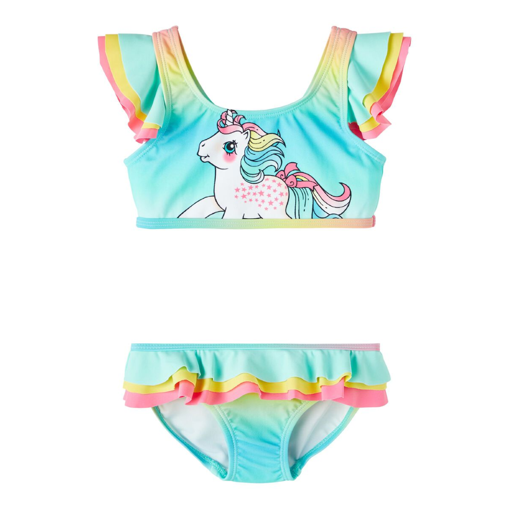 COSTUME MARE BIKINI UNICORNO 2 PEZZI BAMBINA RAGAZZA 2/8 ANNI - 13213877CELESTE