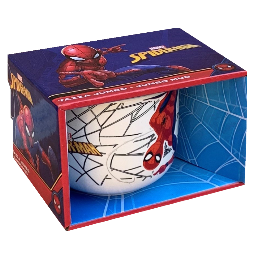 TAZZA LARGA JUMBO SPIDERMAN MARVEL IN CERAMICA 380 ML CONFEZIONE REGALO -  M06584MC