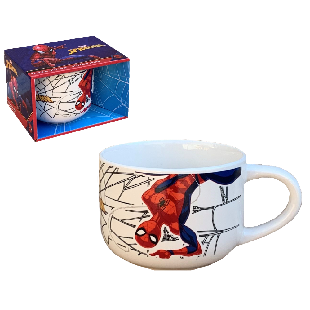 TAZZA LARGA JUMBO SPIDERMAN MARVEL IN CERAMICA 380 ML CONFEZIONE REGALO -  M06584MC