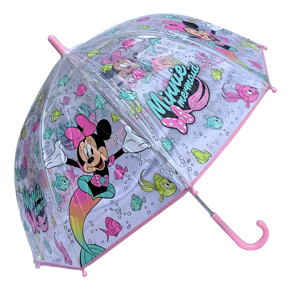 OMBRELLO CAMPANA TRASPARENTE MINNIE DISNEY BAMBINA - MN30025