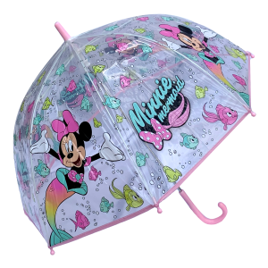 OMBRELLO CAMPANA TRASPARENTE MINNIE DISNEY BAMBINA - MN30025