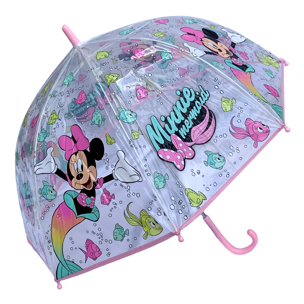 OMBRELLO CAMPANA TRASPARENTE MINNIE DISNEY BAMBINA - MN30025