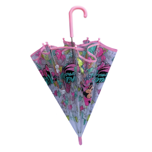 OMBRELLO CAMPANA TRASPARENTE MINNIE DISNEY BAMBINA - MN30025