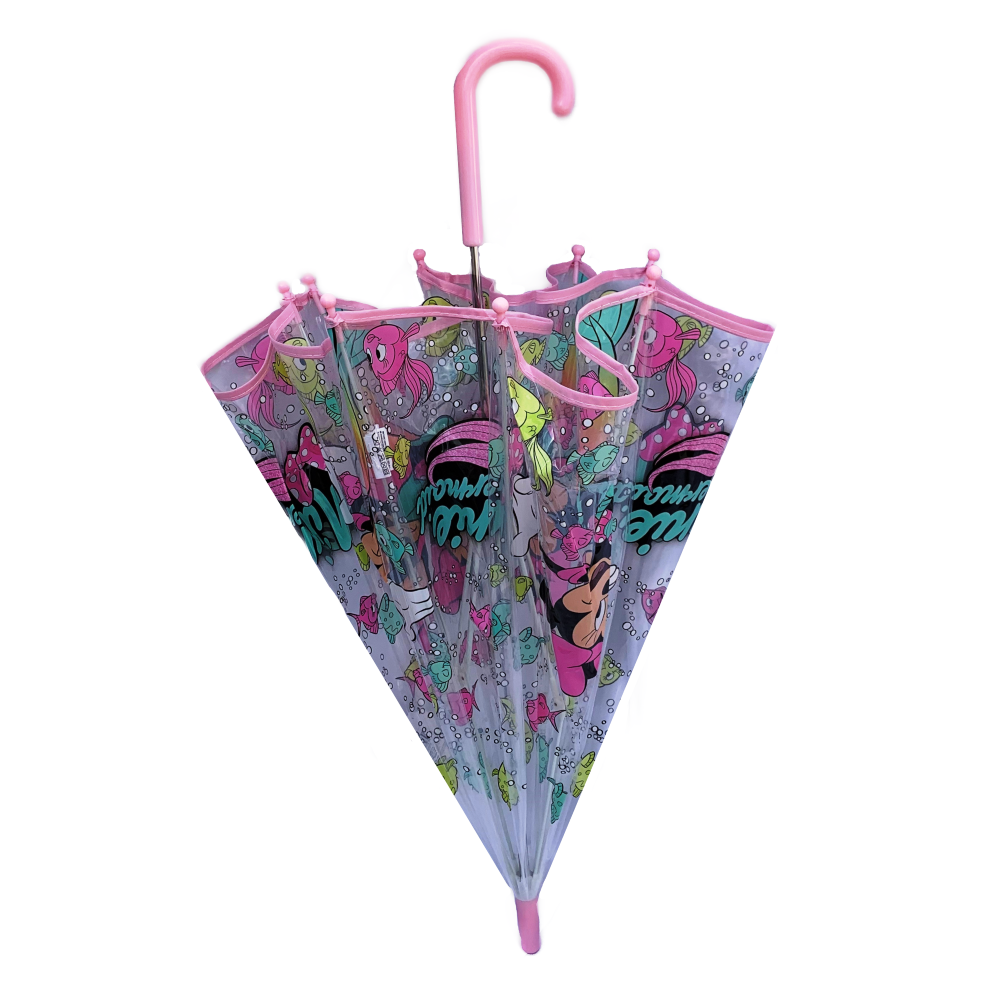 OMBRELLO CAMPANA TRASPARENTE MINNIE DISNEY BAMBINA - MN30025