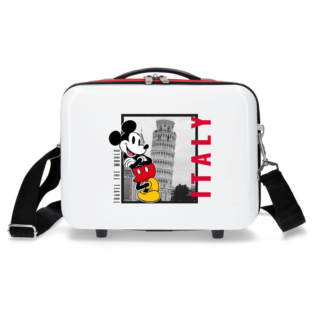 BEAUTY CASE TOPOLINO IN ITALIA DISNEY BORSA VIAGGIO IN ABS ADATTABILE A TROLLEY - 3673921
