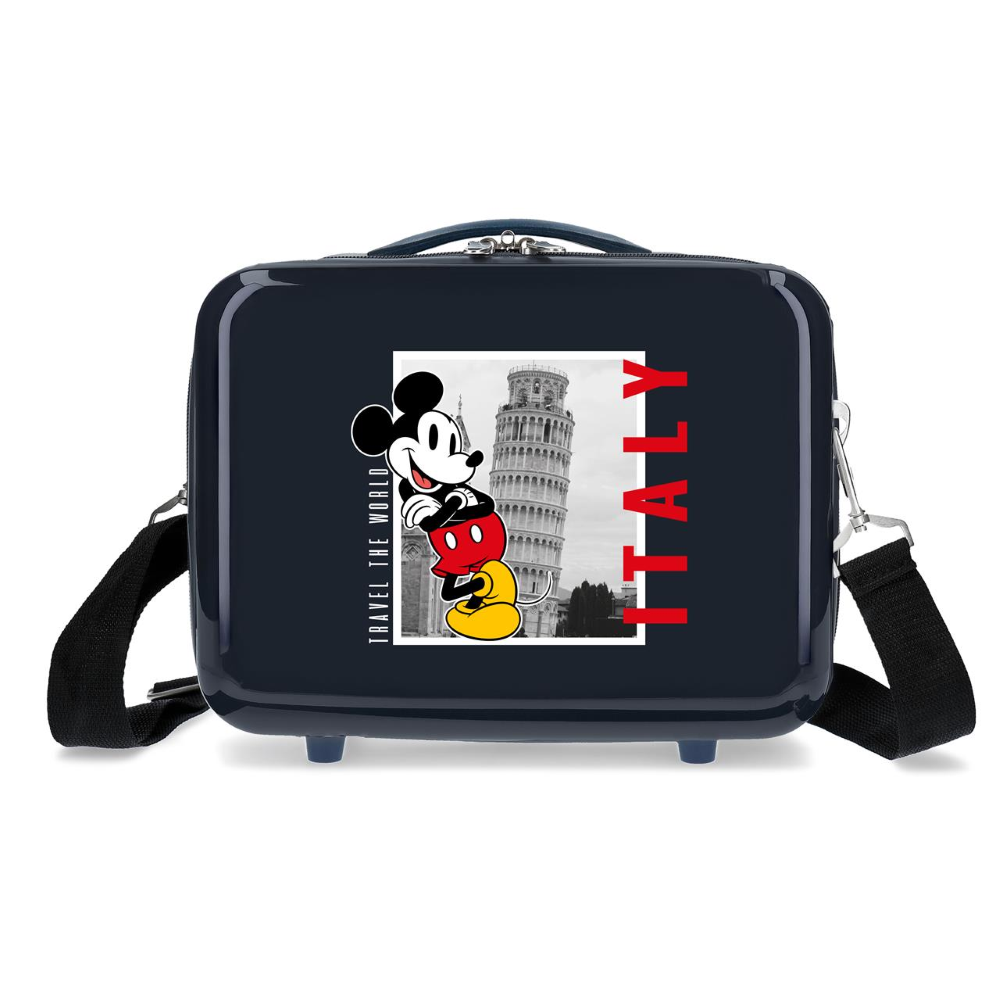 BEAUTY CASE TOPOLINO IN ITALIA DISNEY BORSA VIAGGIO IN ABS ADATTABILE A TROLLEY - 3673922