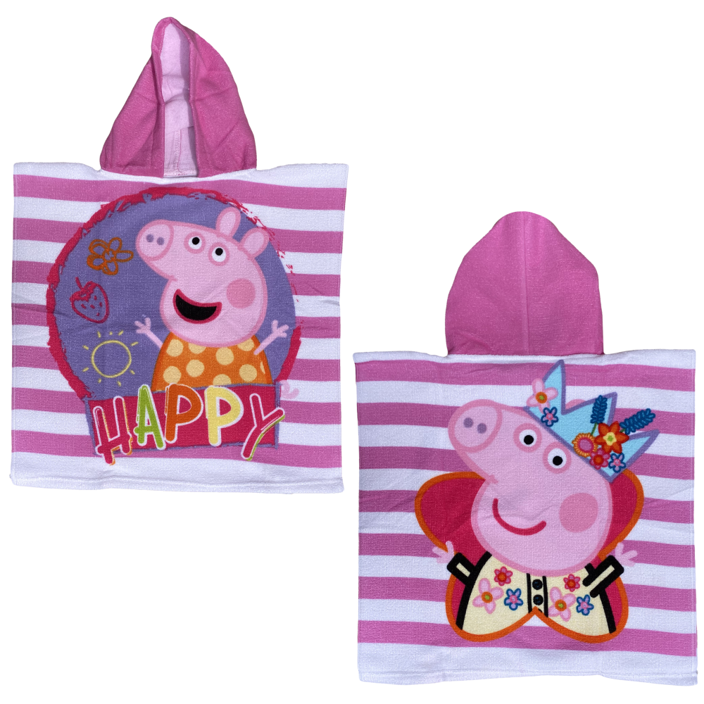 PONCHO MARE PEPPA PIG IN MICROCOTONE CM. 100X50 100%PL - PEP-213021
