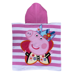 PONCHO MARE PEPPA PIG IN MICROCOTONE CM. 100X50 100%PL - PEP-213021