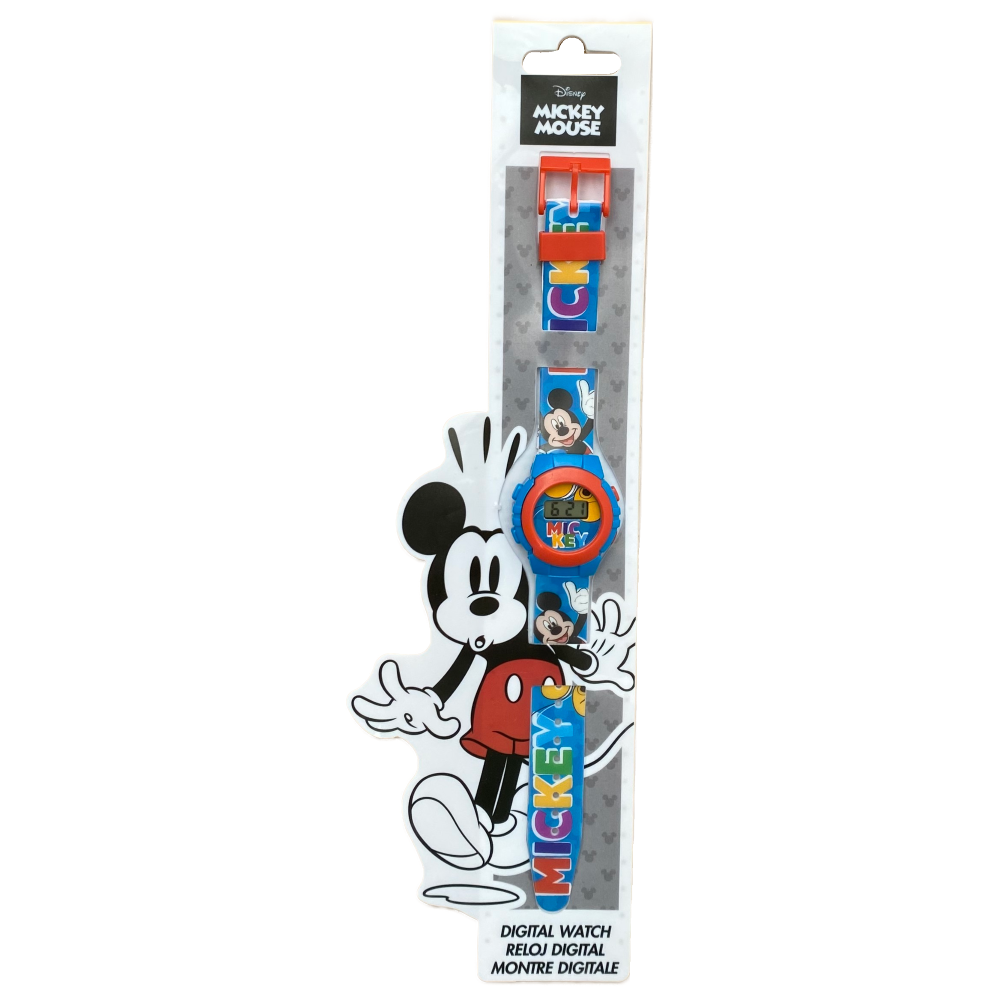 OROLOGIO DA POLSO DIGITALE MICKEY MOUSE DISNEY TOPOLINO IN CONFEZIONE SAGOMATA - MK4164
