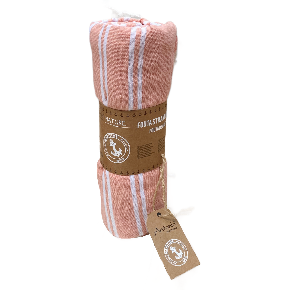 TELO FOUTA IN COTONE 90 X 180 CM MARE PISCINA CASA - 67.00525.99SALMONE