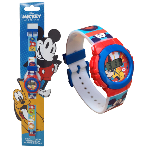 OROLOGIO DA POLSO DIGITALE MICKEY MOUSE DISNEY TOPOLINO IN CONFEZIONE SAGOMATA - WD22135