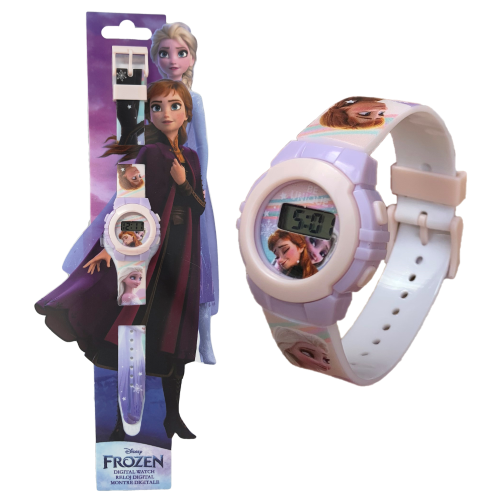 OROLOGIO DA POLSO DIGITALE FROZEN II DISNEY ELSA ANNA IN CONFEZIONE SAGOMATA - WD22132