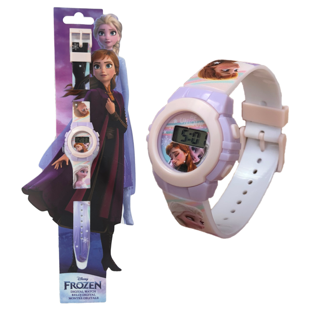 OROLOGIO DA POLSO DIGITALE FROZEN II DISNEY ELSA ANNA IN CONFEZIONE SAGOMATA - WD22132
