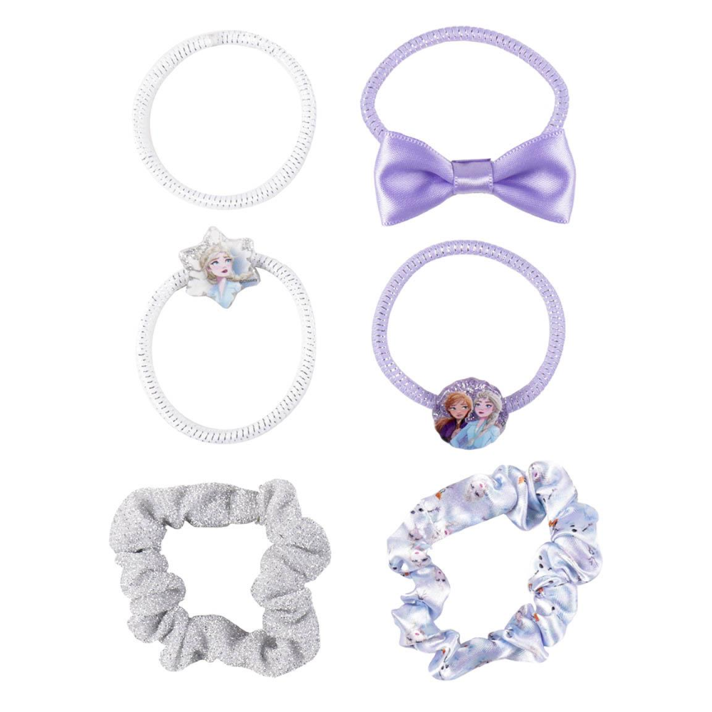 CODINI FROZEN DISNEY ELASTICI PER CAPELLI 6 PEZZI - 2458