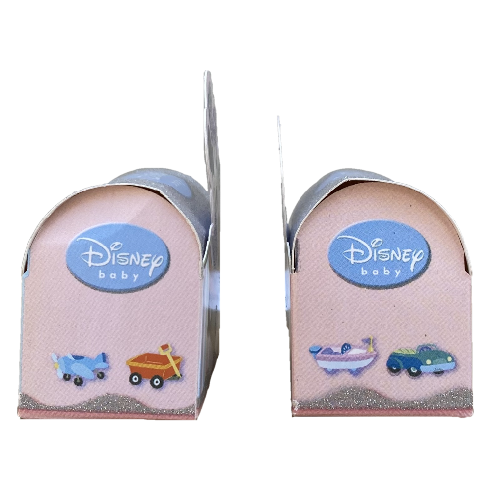 BOMBONIERA ASTUCCIO BAULE MINNIE PAPERINA BABY DISNEY SCATOLINA PORTACONFETTI KIT 10 PEZZI SENZA CONFETTI