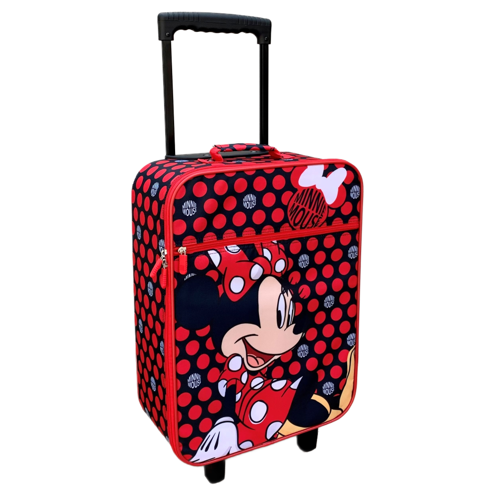 TROLLEY DA VIAGGIO MINNIE DISNEY VALIGIA IN TESSUTO SEMIRIGIDO MANICO ALLUNGABILE - D06902MC