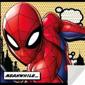 SET TOVAGLIETTE 2 PEZZI SPIDERMAN MARVEL ASCIUGAMANO MAGICHE IN TESSUTO CM. 30X30 - MV15744