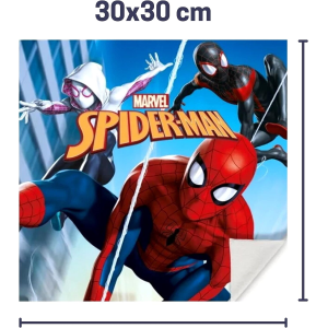 SET TOVAGLIETTE 2 PEZZI SPIDERMAN MARVEL ASCIUGAMANO MAGICHE IN TESSUTO CM. 30X30 - MV15744