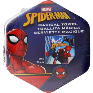 SET TOVAGLIETTE 2 PEZZI SPIDERMAN MARVEL ASCIUGAMANO MAGICHE IN TESSUTO CM. 30X30 - MV15744