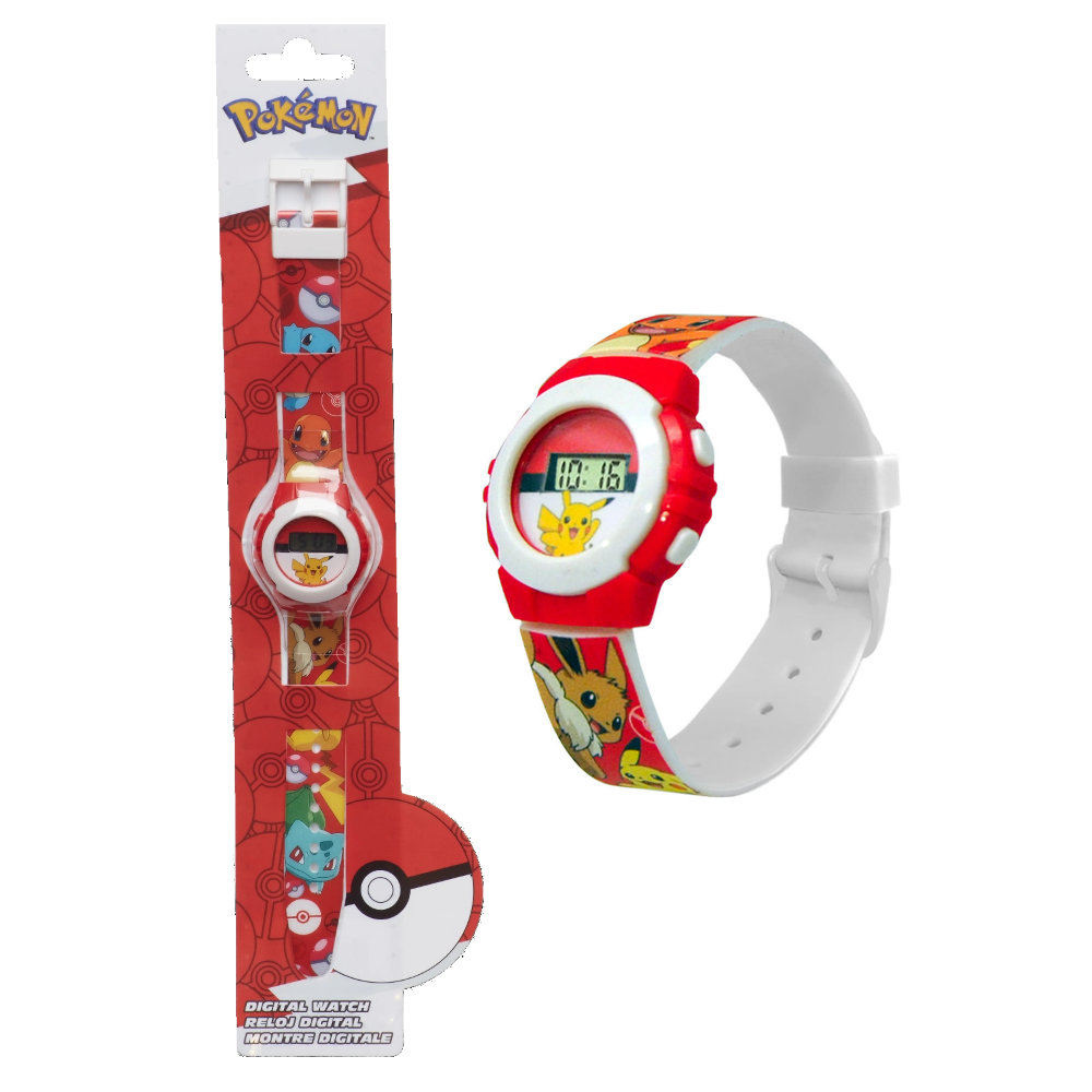 OROLOGIO DA POLSO DIGITALE POKÉMON PIKACHU IN CONFEZIONE SAGOMATA - POK4374