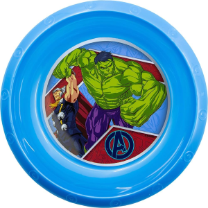 SET PAPPA 5 PEZZI AVENGERS MARVEL PIATTI BICCHIERE POSATE CONFEZIONE REGALO - ST74115